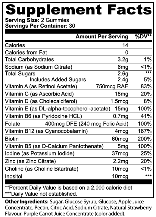 multivitamin bear gummies (adult)