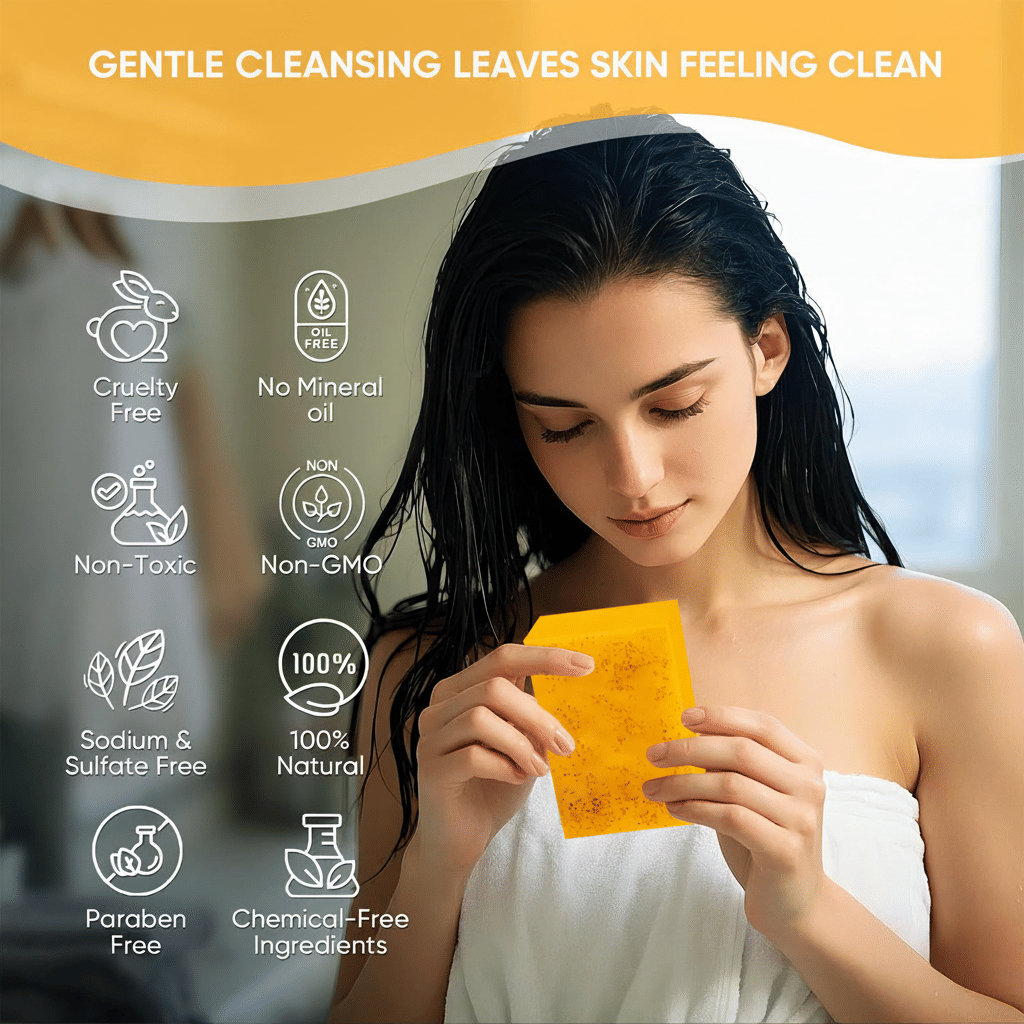natural turmeric soap bar for face & body