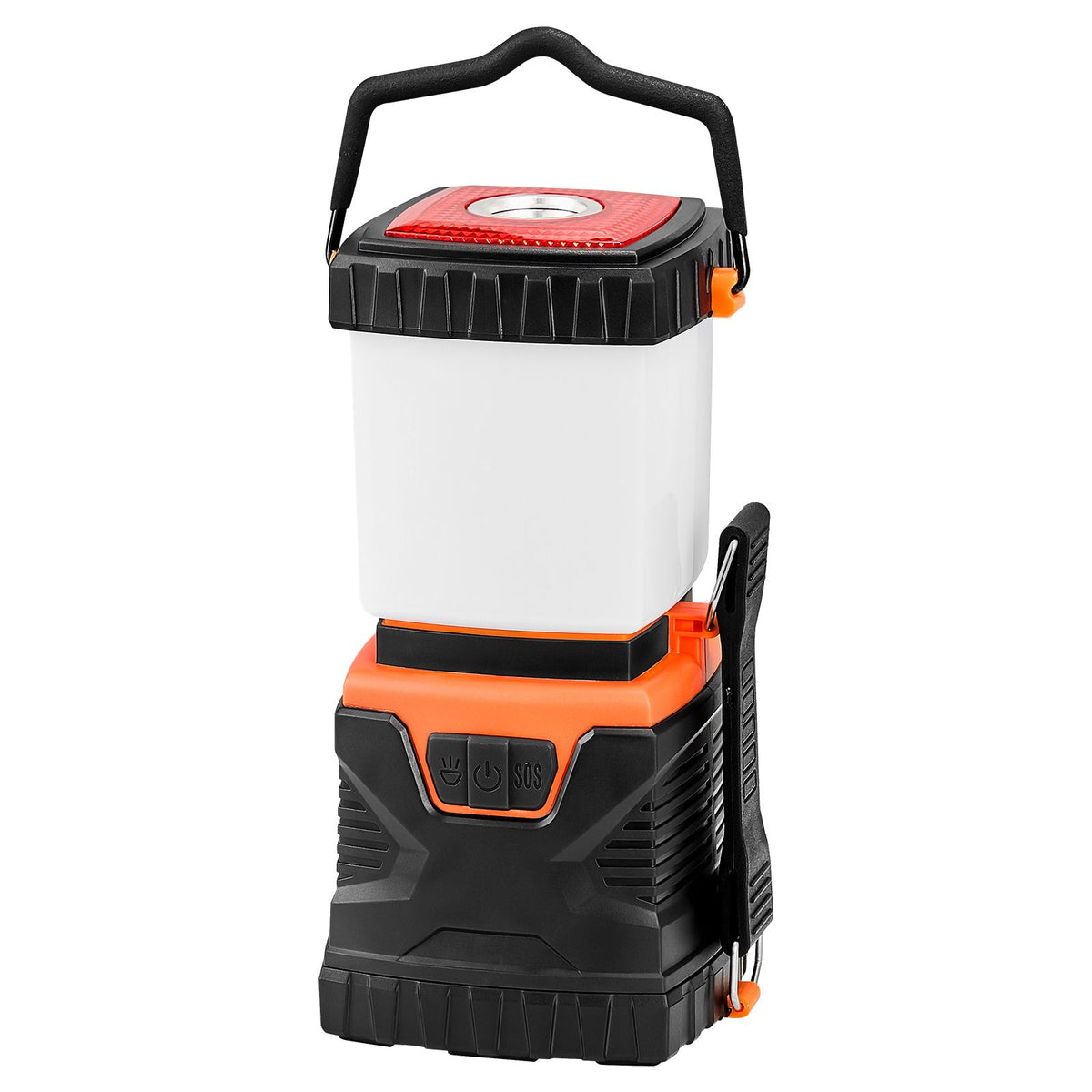 led camping lantern, all-in-one, 1000lm, 360° illumination, 4 lighting modes, battery powered light, outdoor robust flashlight, built to last light, ideal for hiking fishing outages repairs