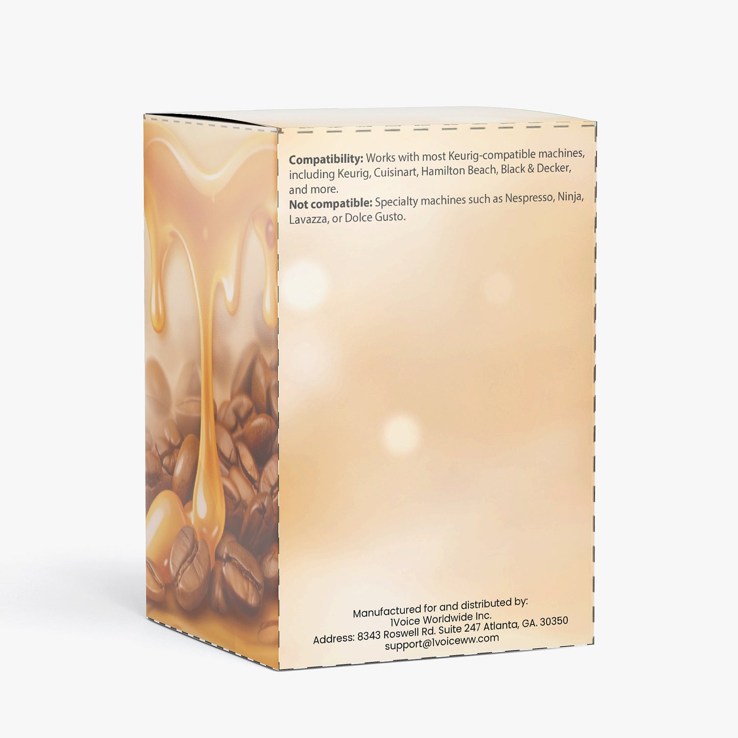 caramel coffee pods (dark roast)