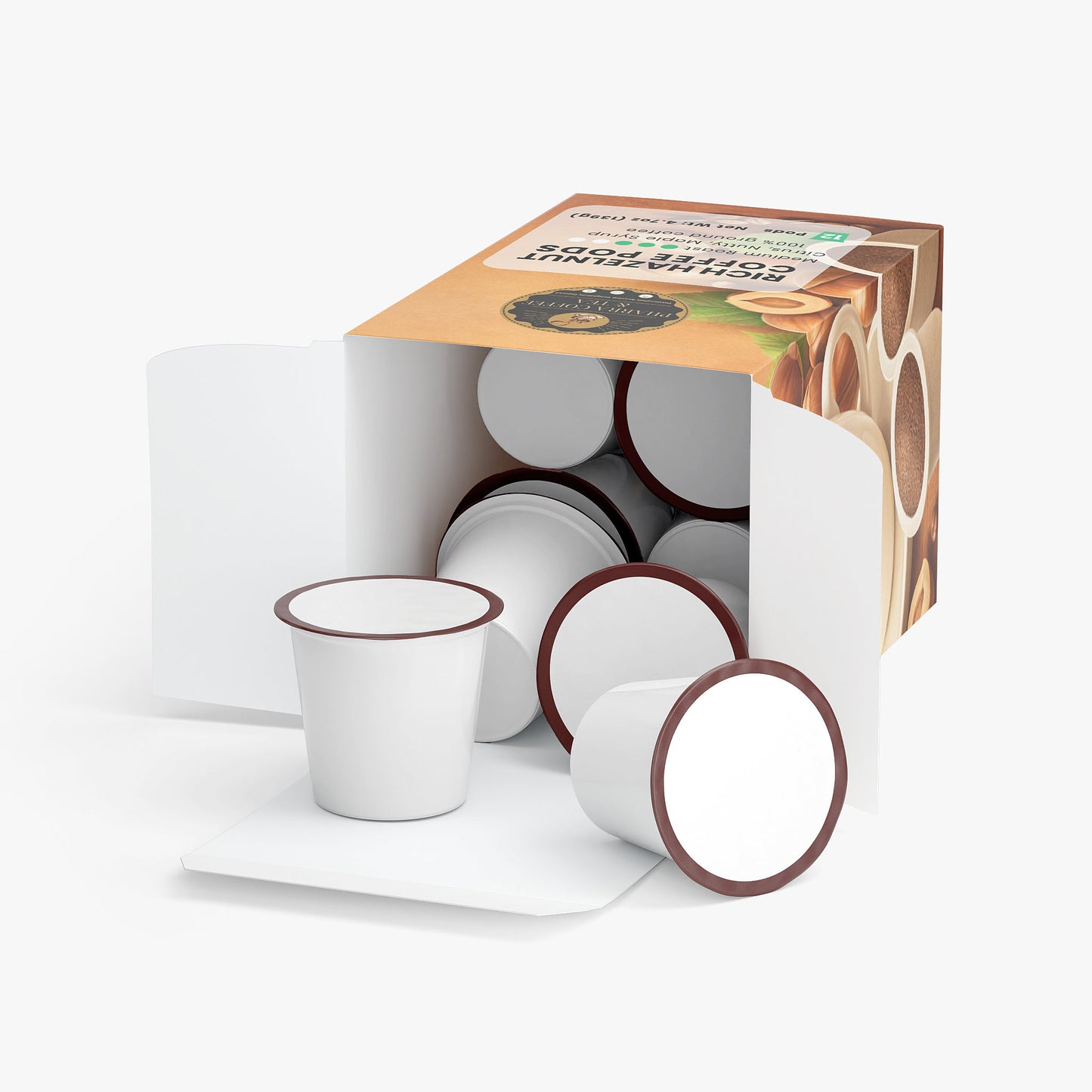 rich hazelnut coffee pods (medium roast)