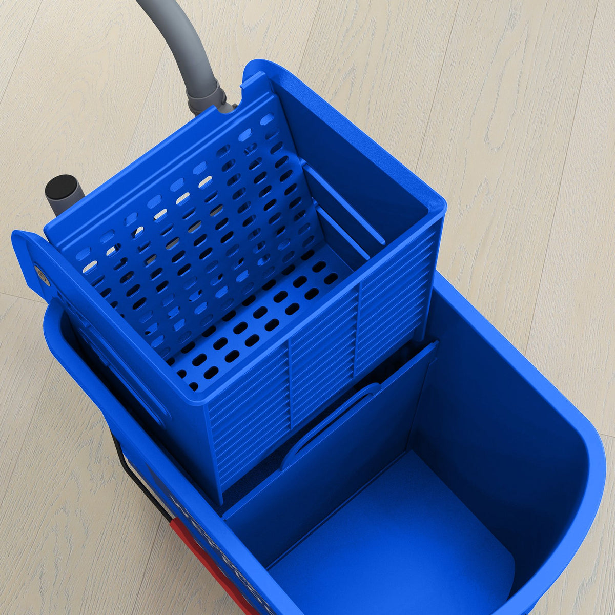 Mop Bucket with Wringer, Mop Bucket on Wheels for Floor Cleaning, 21 Quart, Separate Dirty and Clean Water, Blue
