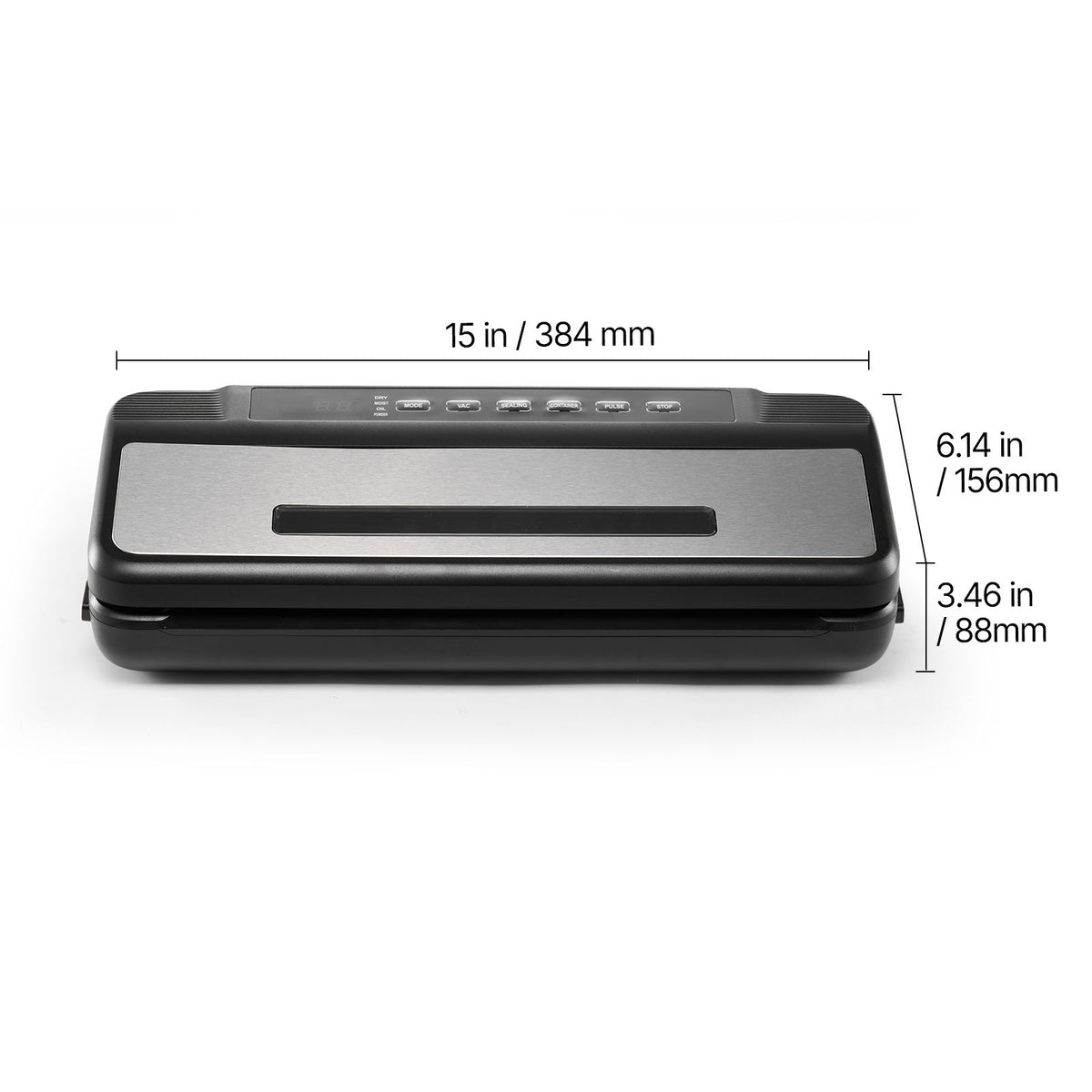 vacuum sealer machine, 80kpa 120w powerful compact food sealer, 7-in-1 multi-functional food vacuum sealer, automatic air sealing system with built-in cutter with 10 vacuum bags & 1 bag roll