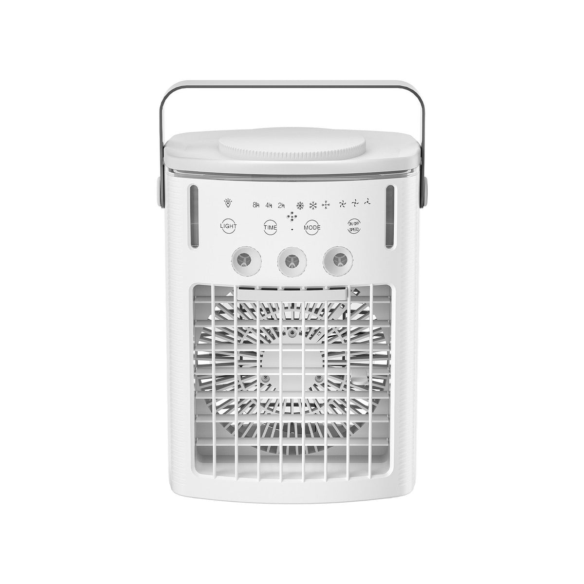 portable air conditioner, 4-in-1 evaporative air cooler with remote control, 3-speed mini air conditioner with timer, 3 mist levels, 1l water tank, 120° oscillating mini ac fan for