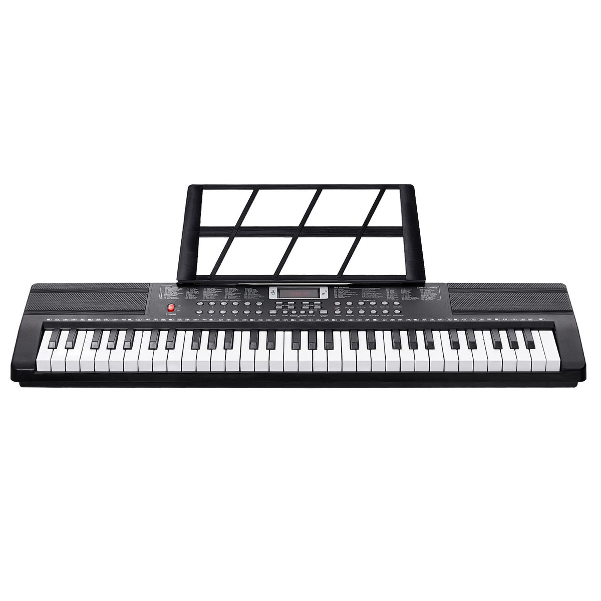 61 Key Digital Keyboard Piano, 200 Tones 200 Rhythms, Electric Portable Piano Keyboard Kit with 60 Demo Songs Built-In Dual Speakers Headphones, Piano Stickers for Beginners Learni