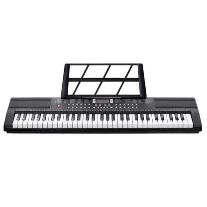 61 Key Digital Keyboard Piano, 200 Tones 200 Rhythms, Electric Portable Piano Keyboard Kit with 60 Demo Songs Built-In Dual Speakers Headphones, Piano Stickers for Beginners Learni