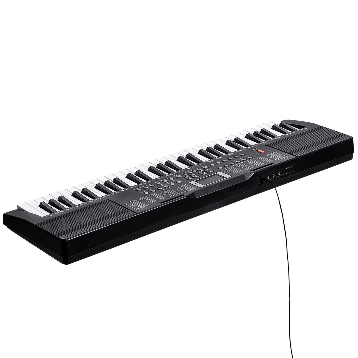 61 Key Digital Keyboard Piano, 200 Tones 200 Rhythms, Electric Portable Piano Keyboard Kit with 60 Demo Songs Built-In Dual Speakers Headphones, Piano Stickers for Beginners Learni