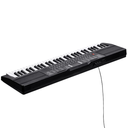 61 Key Digital Keyboard Piano, 200 Tones 200 Rhythms, Electric Portable Piano Keyboard Kit with 60 Demo Songs Built-In Dual Speakers Headphones, Piano Stickers for Beginners Learni