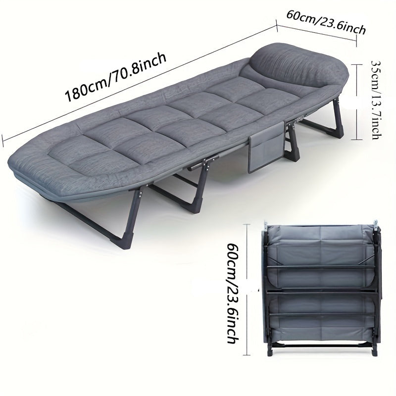 1-pack american style patio folding bed, outdoor patio furniture, comfortable ergonomic single recliner, patio chaise folding bed with mattress, garden, patio furniture, portable p