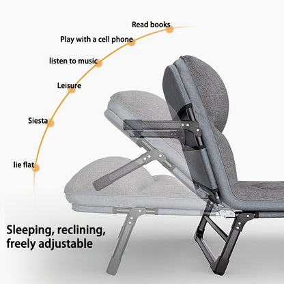 1-pack American style patio folding bed, outdoor patio furniture, comfortable ergonomic single recliner, patio chaise folding bed with mattress, garden, patio furniture, portable p