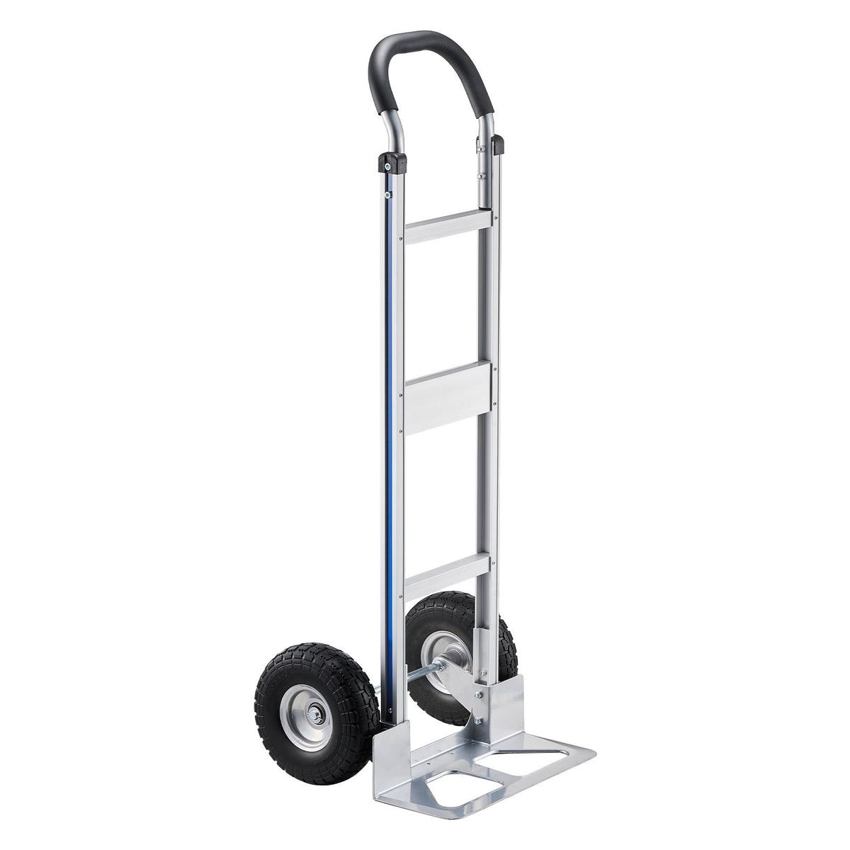 hand truck, 500 lbs load capacity, heavy-duty hand truck dolly with non-slip wheels & handle, aluminum alloy portable trolley dolly with tie-down strap for moving home, office, warehouse