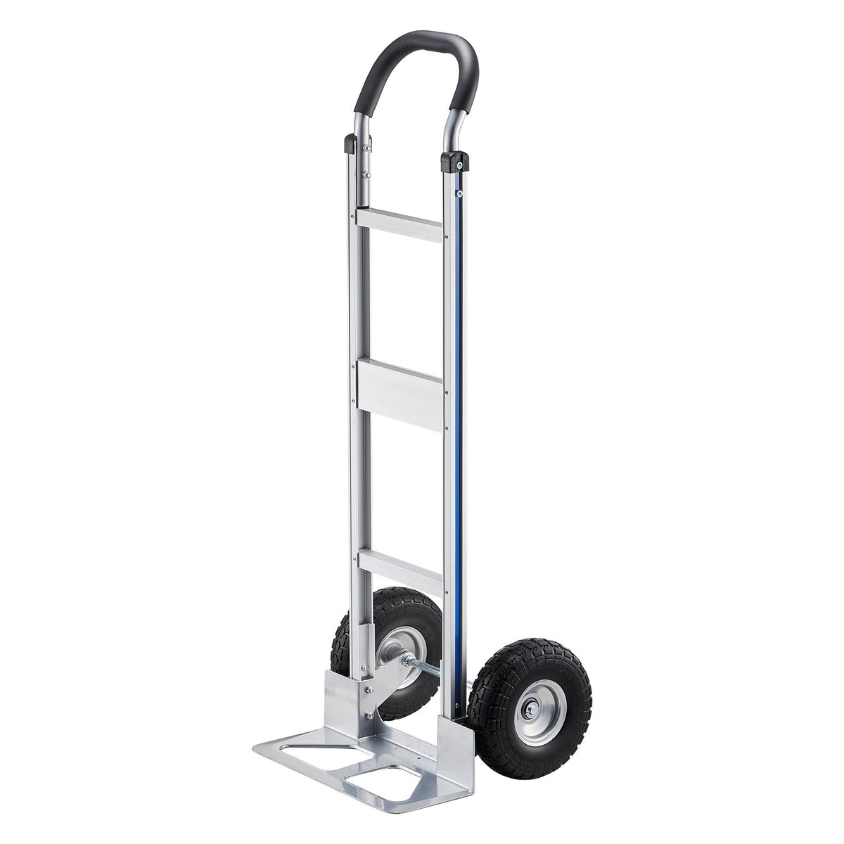 hand truck, 500 lbs load capacity, heavy-duty hand truck dolly with non-slip wheels & handle, aluminum alloy portable trolley dolly with tie-down strap for moving home, office, warehouse