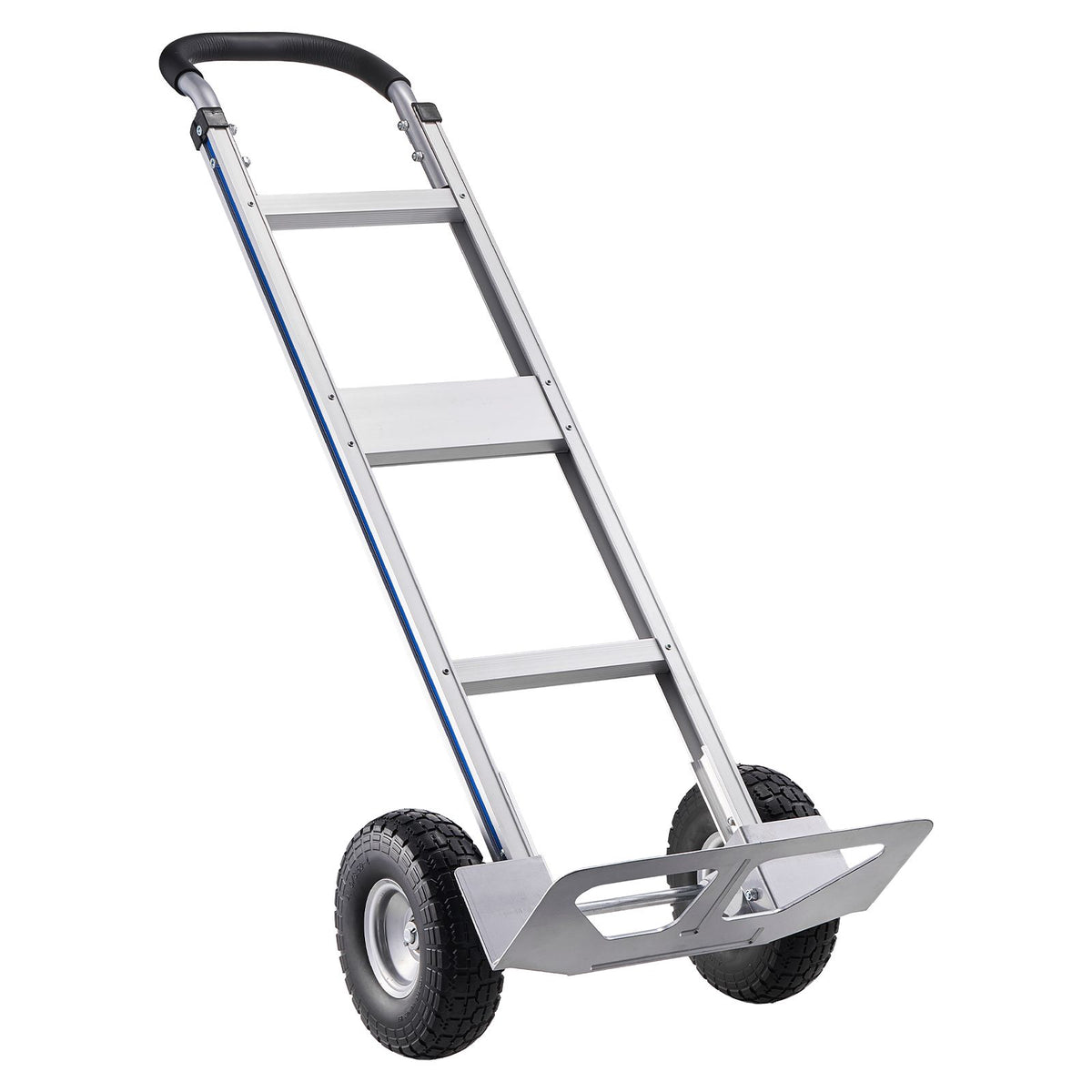 hand truck, 500 lbs load capacity, heavy-duty hand truck dolly with non-slip wheels & handle, aluminum alloy portable trolley dolly with tie-down strap for moving home, office, warehouse