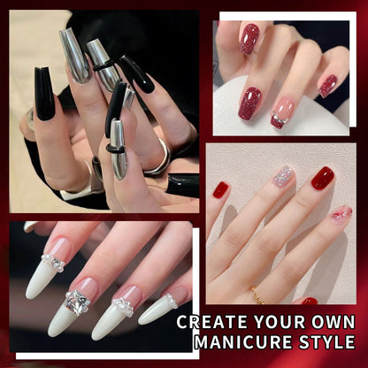 Gel Nail Kit with UV LED Lamp, Base & Top Coat, 20+ Gel Polish Colors, Nail Art Tools & Decorations, DIY Manicure Starter Set