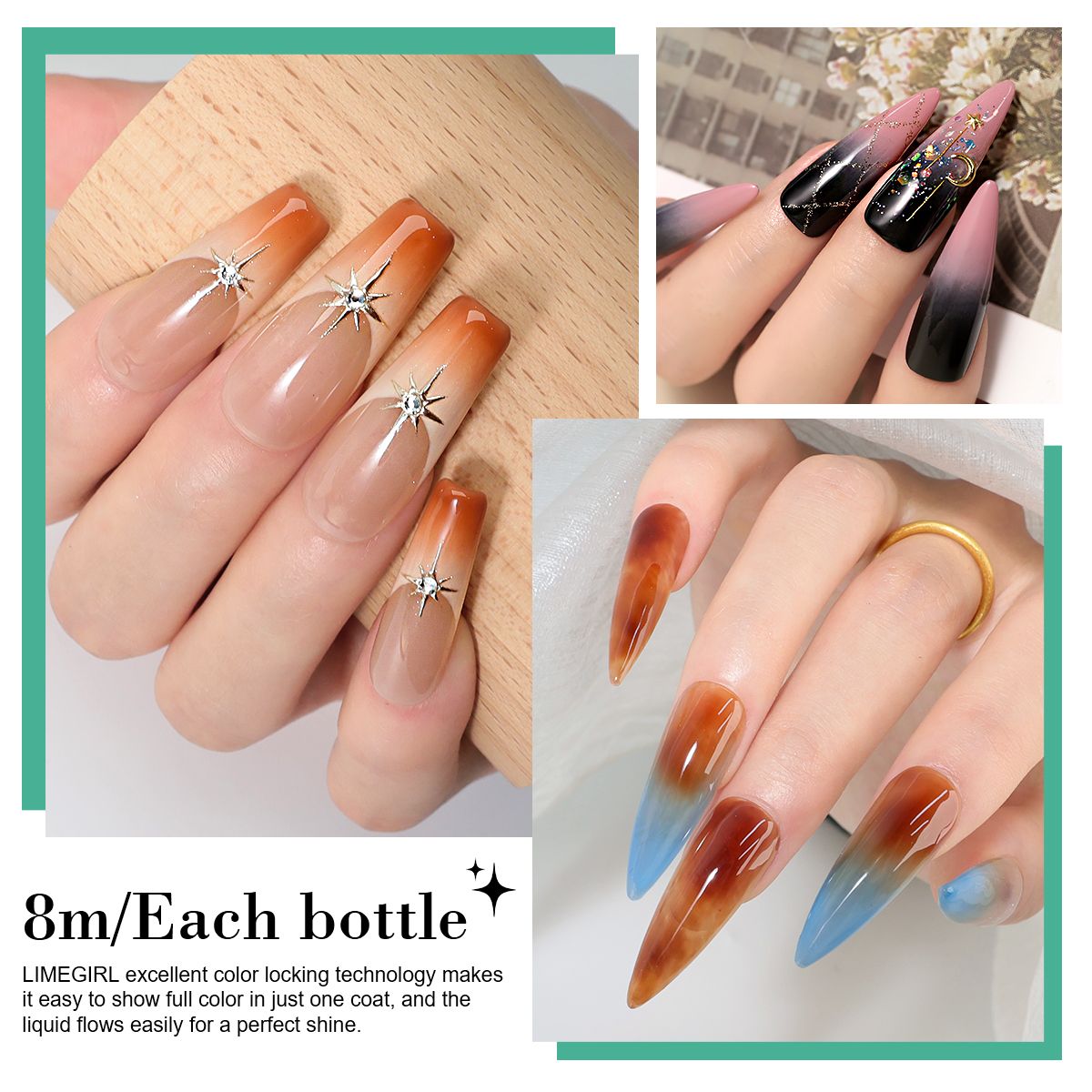 gel nail kit with uv led lamp, base & top coat, 20+ gel polish colors, nail art tools & decorations, diy manicure starter set