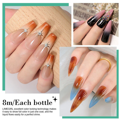 Gel Nail Kit with UV LED Lamp, Base & Top Coat, 20+ Gel Polish Colors, Nail Art Tools & Decorations, DIY Manicure Starter Set