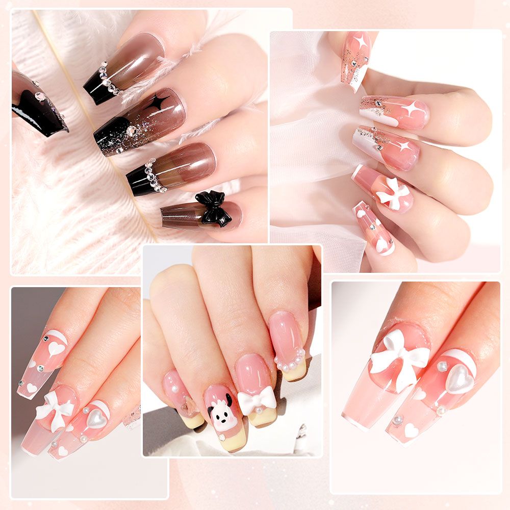 Gel Nail Kit with UV LED Lamp, Base & Top Coat, 20+ Gel Polish Colors, Nail Art Tools & Decorations, DIY Manicure Starter Set