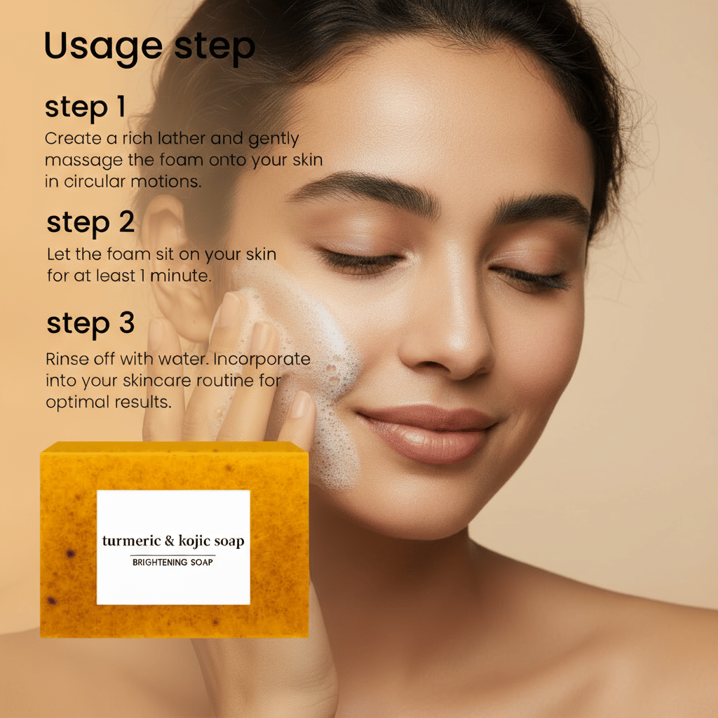 Natural Turmeric Soap Bar for Face & Body