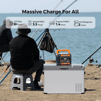 Flashfish P66A 200W Solar Generator &Foldable Solar Panel, Portable Power Station Battery Pack with AC/USB/DC Output, 144.3Wh with Multiple Adapters for Camping, Gift Home Emergenc