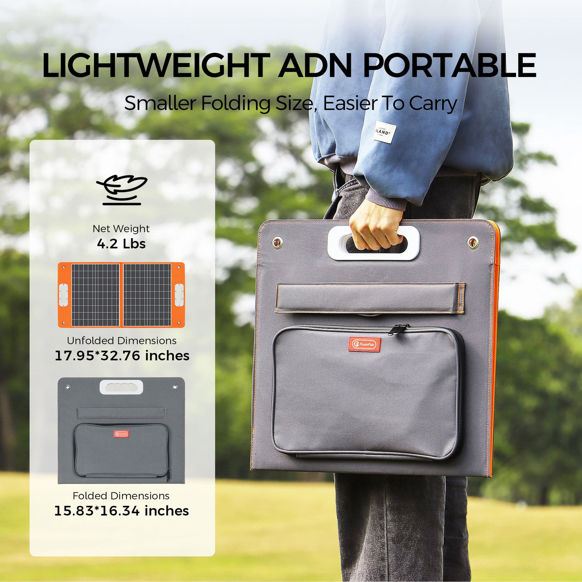 Flashfish P66A 200W Solar Generator &Foldable Solar Panel, Portable Power Station Battery Pack with AC/USB/DC Output, 144.3Wh with Multiple Adapters for Camping, Gift Home Emergenc