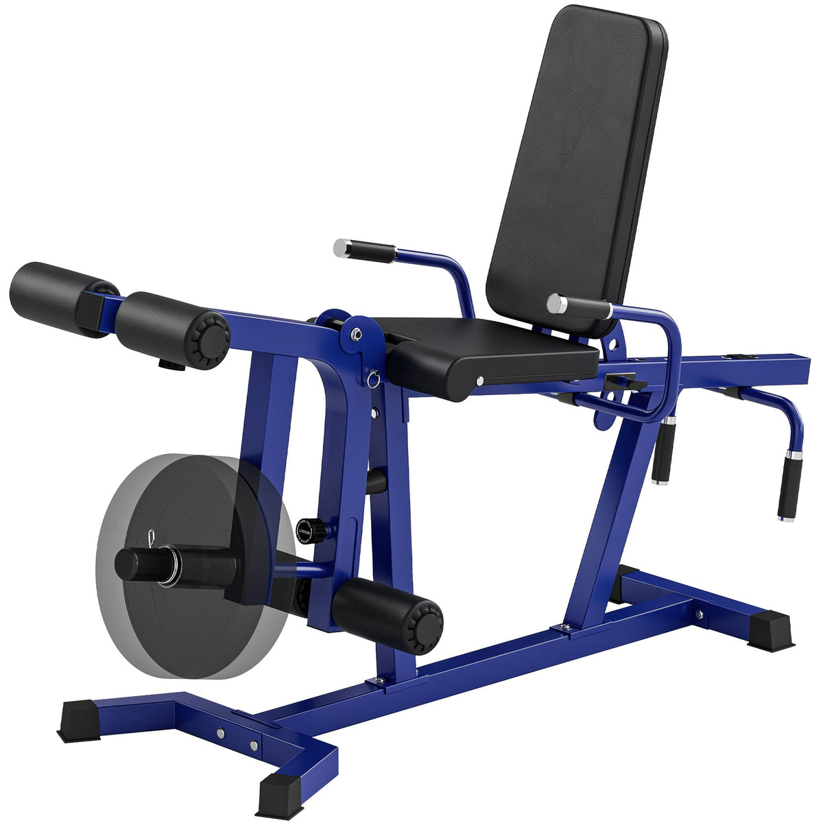 3-in-1 leg extension and curl machine, 660lbs heavy duty adjustable weight bench with leg developer, dark blue