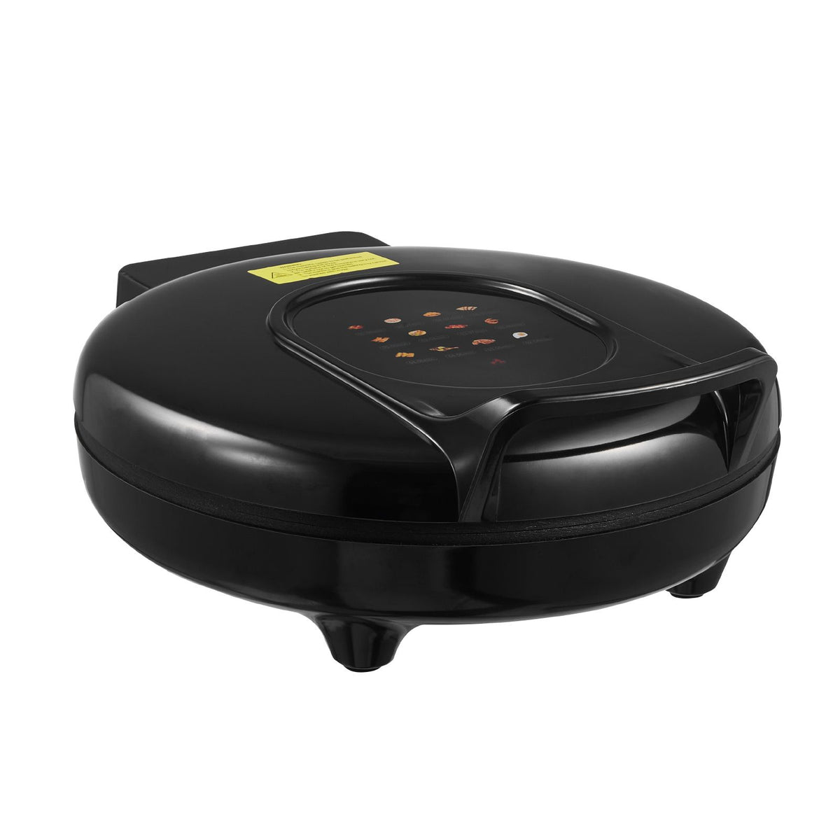 pizza oven, 12 in electric pizza maker, 1200w electric pizzas cooker with non-stick coating, 180° open for dual side baking, heats up to 410 ˚f, multi-function cooking, for pizzas, barbecue