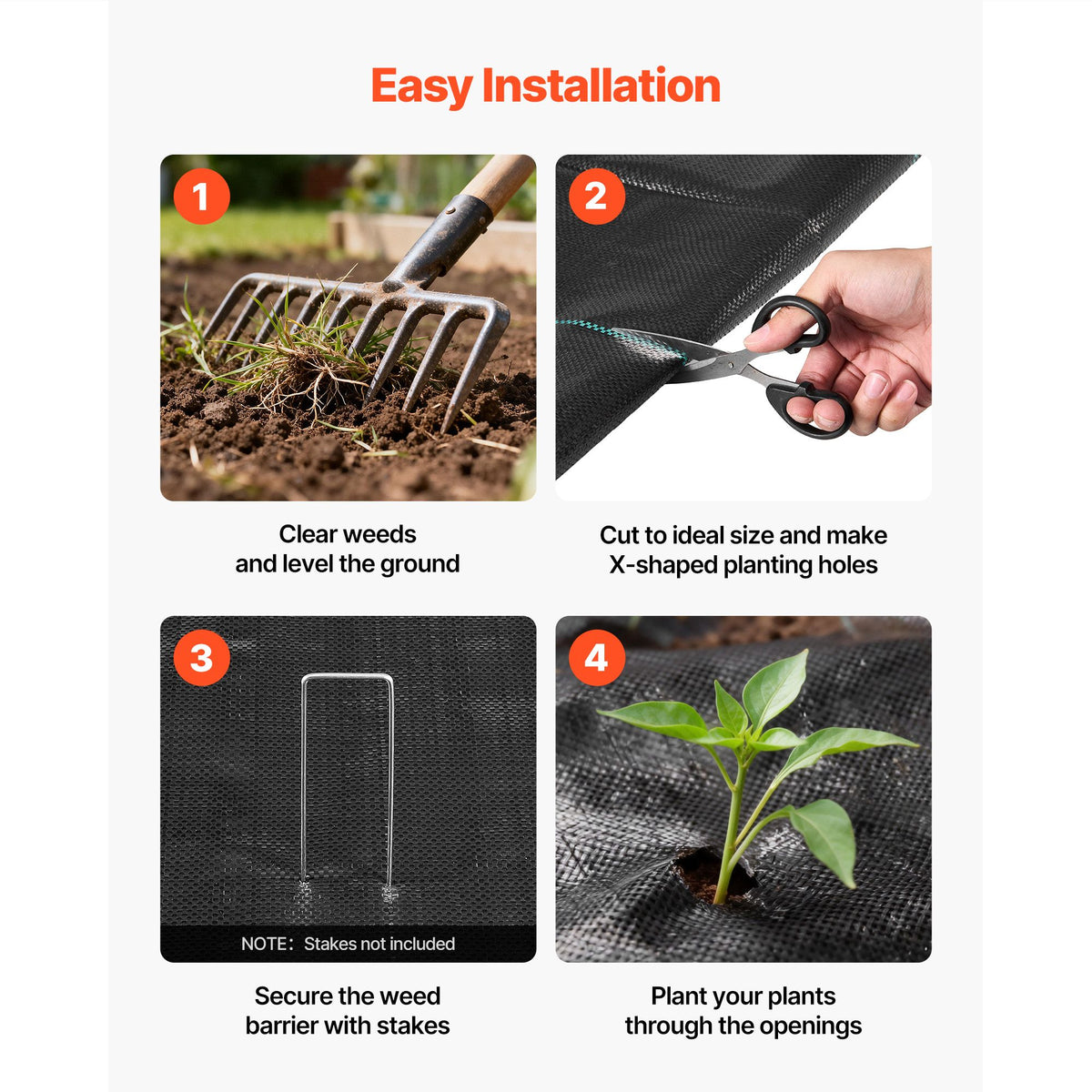 weed barrier fabric heavy duty, 2 packs 3x50ft 3.2oz weed blocker fabric, woven landscape fabrics, garden fabrics weeds barrier, weeds control ground cover, geotextile webbing, black
