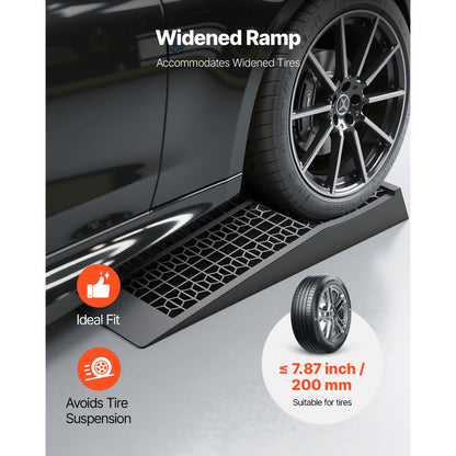 Car Ramps, 2 PCS 20000 lbs GVW Capacity, 2.56 in Lift Height, Portable Low Profile Car Service Ramps for Home Garage Maintenance & Oil Changes, Heavy Duty for Low Chassis Vehicle &