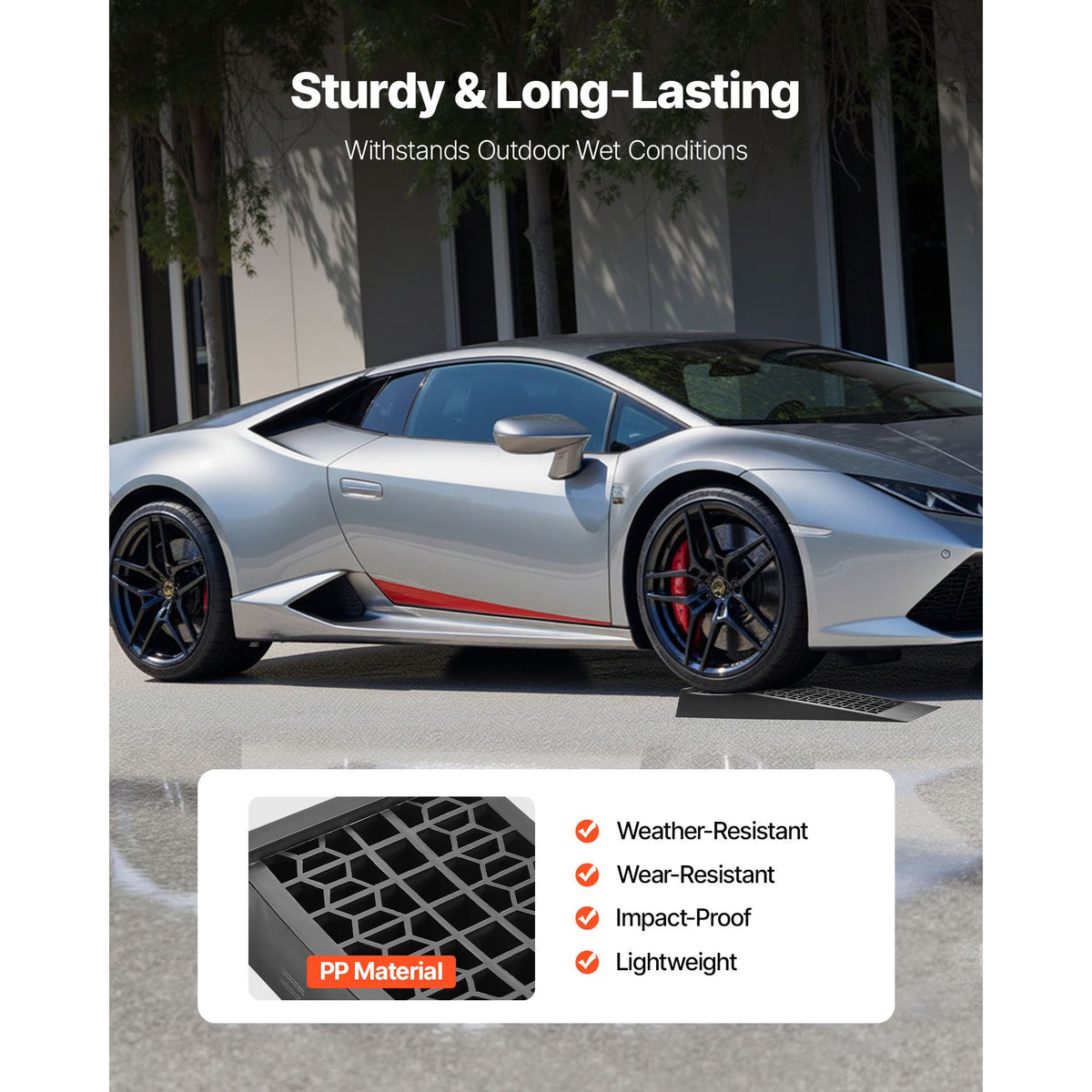 car ramps, 2 pcs 20000 lbs gvw capacity, 2.56 in lift height, portable low profile car service ramps for home garage maintenance & oil changes, heavy duty for low chassis vehicle &