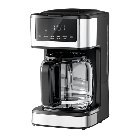 Programmable Coffee Maker, 12 Cup Programmable Drip Coffee Makers with Touch Screen, 4-Hour Keep Warm Coffee Makers Drips, 2 Brew Strengths Drip Coffee Machine for Home, 24-Hour Pr