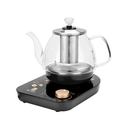 Professional multi-functional glass teapot | 800ml fast heating, cooking and brewing integrated electric kettle with stainless steel filter