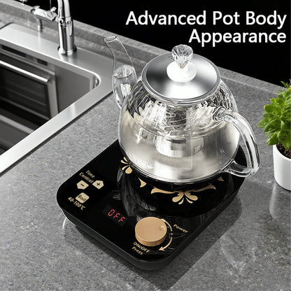 Professional multi-functional glass teapot | 800ml fast heating, cooking and brewing integrated electric kettle with stainless steel filter