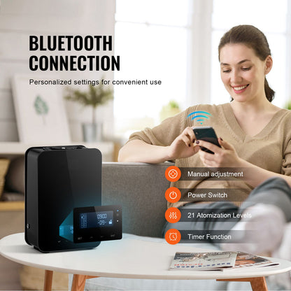 Scent Air Machine, 180ml Bluetooth Smart Essential Oil Diffuser, 2000sq.ft Waterless HVAC Scent Diffuser with Cold Air Technology, Aromatherapy Diffuser Machine for Home, Office, Hotel,