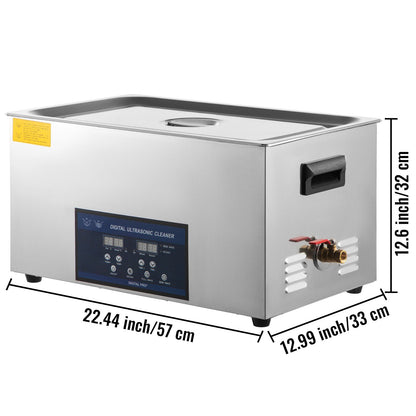 30L Ultrasonic Cleaner 28/40khz Dual Frequency Professional Ultrasonic Parts Cleaner with Heater Timer for Parts Dental Instruments Cleaning