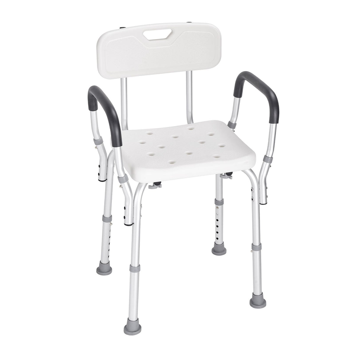 Shower Chair, Shower Seat with Back, Adjustable Height Shower Stool, Shower Chair for Inside Shower Bathtub, Non-slip Bathroom Bench Bath Chair for Elderly Disabled Handicap, 350 LBS Capacity