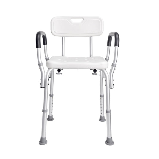 Shower Chair, Shower Seat with Back, Adjustable Height Shower Stool, Shower Chair for Inside Shower Bathtub, Non-slip Bathroom Bench Bath Chair for Elderly Disabled Handicap, 350 LBS Capacity