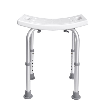 Shower Chair, Adjustable Height Shower Stool with Built-in Handles, Shower Seat for Inside Shower or Tub, Non-Slip Bench Bathtub Stool Seat for Elderly Disabled Handicap, 158.8 kg 