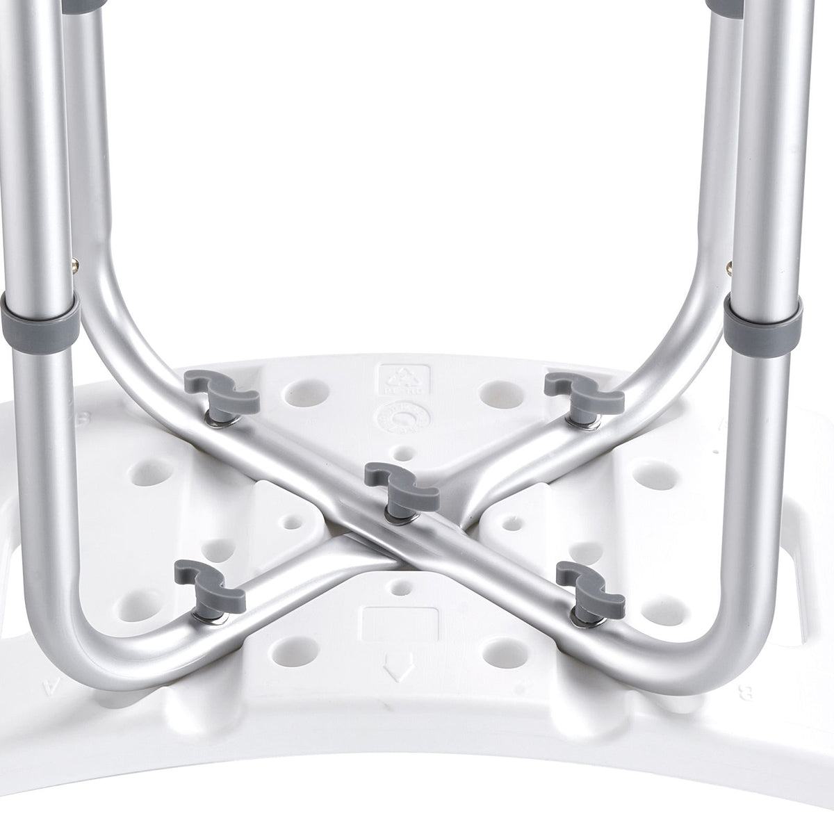 shower chair, adjustable height shower stool with built-in handles, shower seat for inside shower or tub, non-slip bench bathtub stool seat for elderly disabled handicap, 158.8 kg 