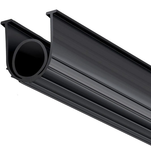 Garage Door Seals Bottom Rubber, U Shape +O Ring Garage Door Weather Stripping, Universal Weatherproof Threshold Buffering Sealing Rubber , 5/16 inch T-ends and 3 3/4 inch Width (10 Ft, Black)