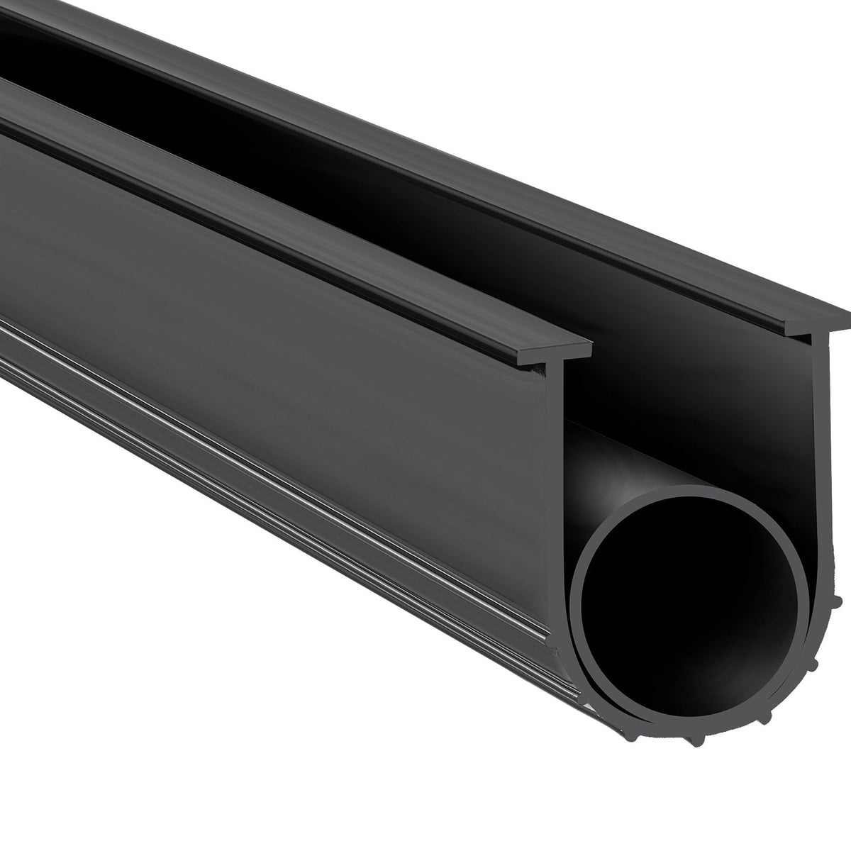 Garage Door Seals Bottom Rubber, U Shape +O Ring Garage Door Weather Stripping, Universal Weatherproof Threshold Buffering Sealing Rubber , 5/16 inch T-ends and 3 3/4 inch Width (10 Ft, Black)