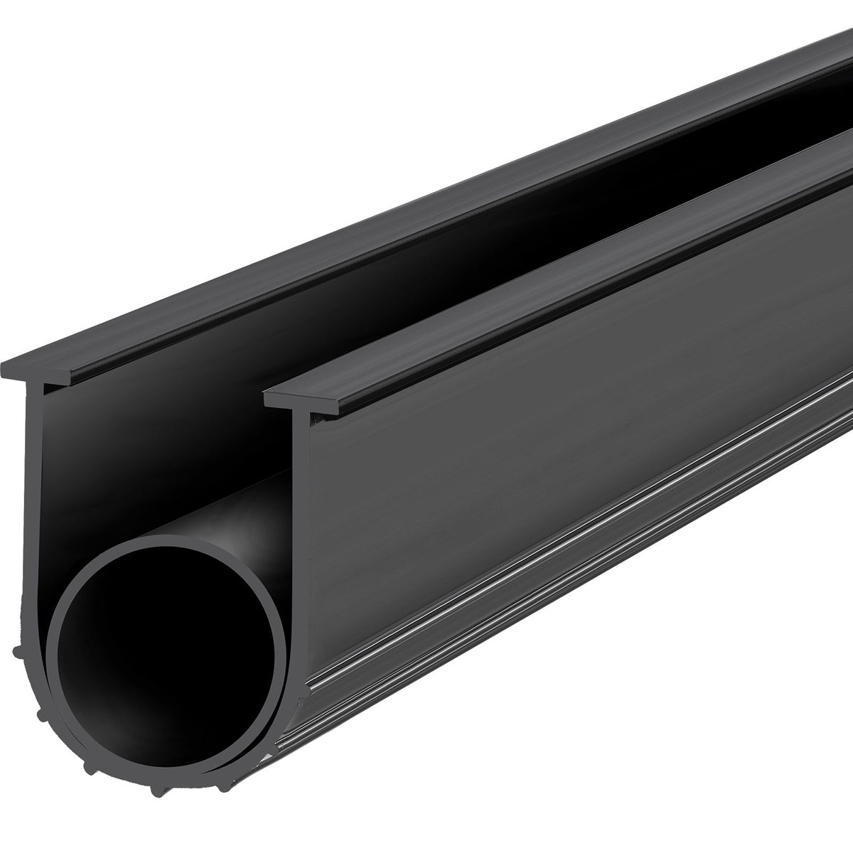 garage door seals bottom rubber, u shape +o ring garage door weather stripping, universal weatherproof threshold buffering sealing rubber , 5/16 inch t-ends and 3 3/4 inch width (10 ft, black)