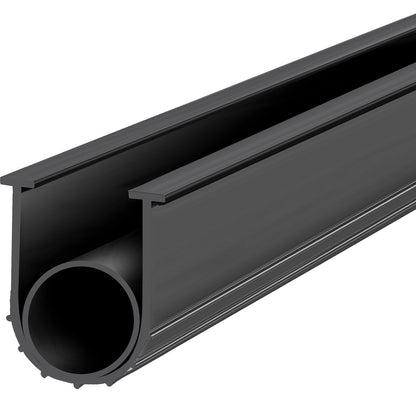 Garage Door Seals Bottom Rubber, U Shape +O Ring Garage Door Weather Stripping, Universal Weatherproof Threshold Buffering Sealing Rubber , 5/16 inch T-ends and 3 3/4 inch Width (10 Ft, Black)