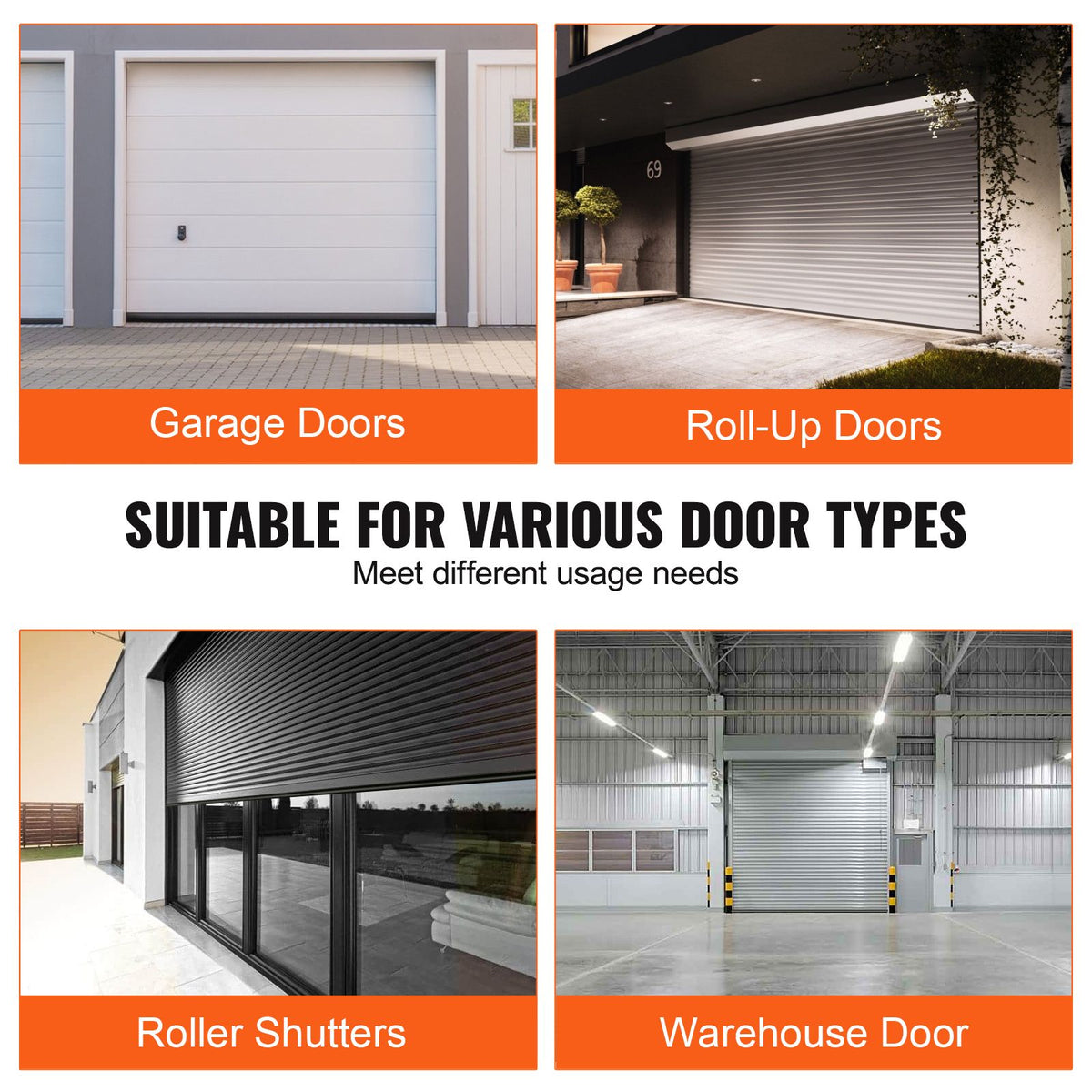 garage door seals bottom rubber, u shape +o ring garage door weather stripping, universal weatherproof threshold buffering sealing rubber , 5/16 inch t-ends and 3 3/4 inch width (10 ft, black)