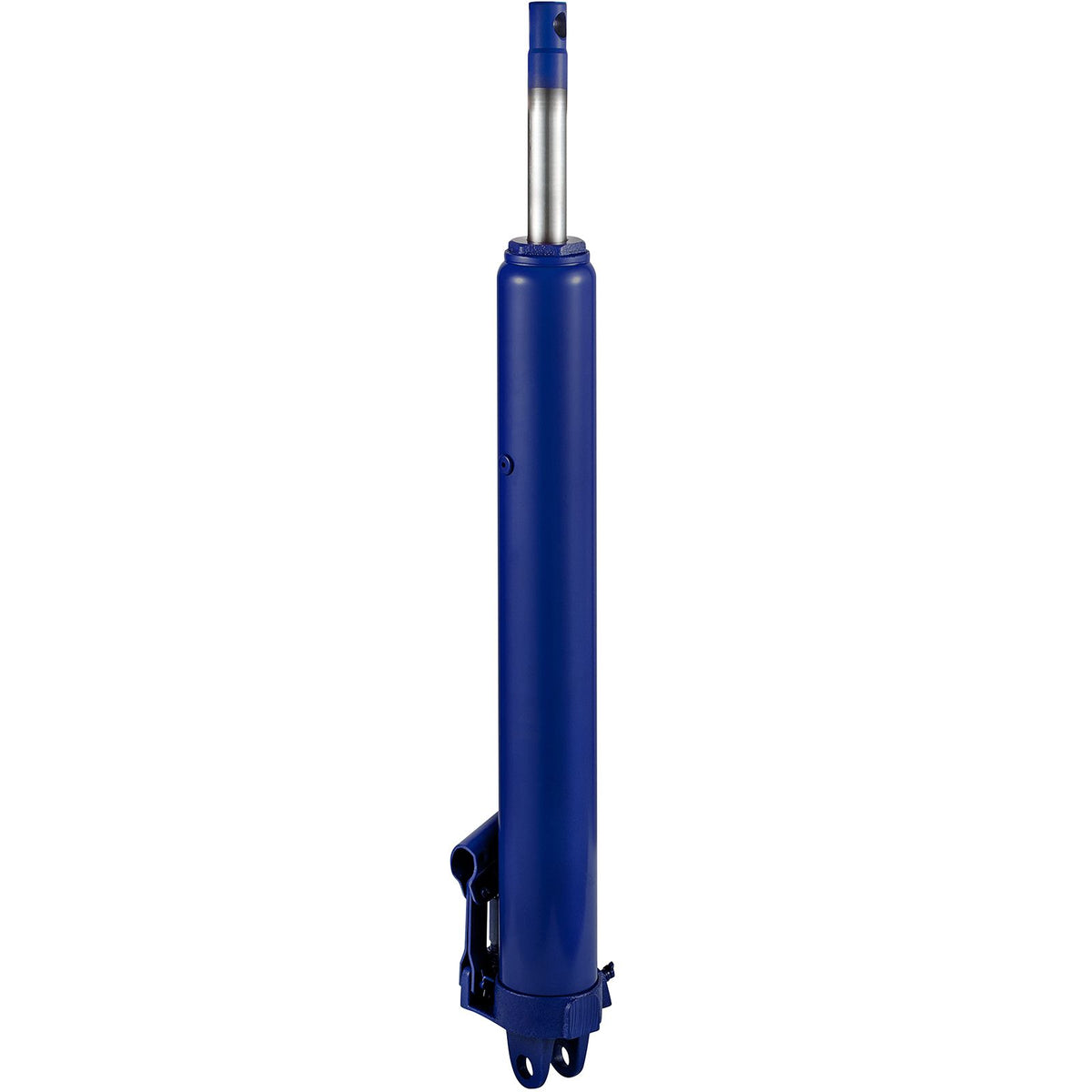 hydraulic long ram jack, 8 tons/17363 lbs capacity, with single piston pump and clevis base, manual cherry picker with handle, for garage/shop cranes, engine lift hoist, blue