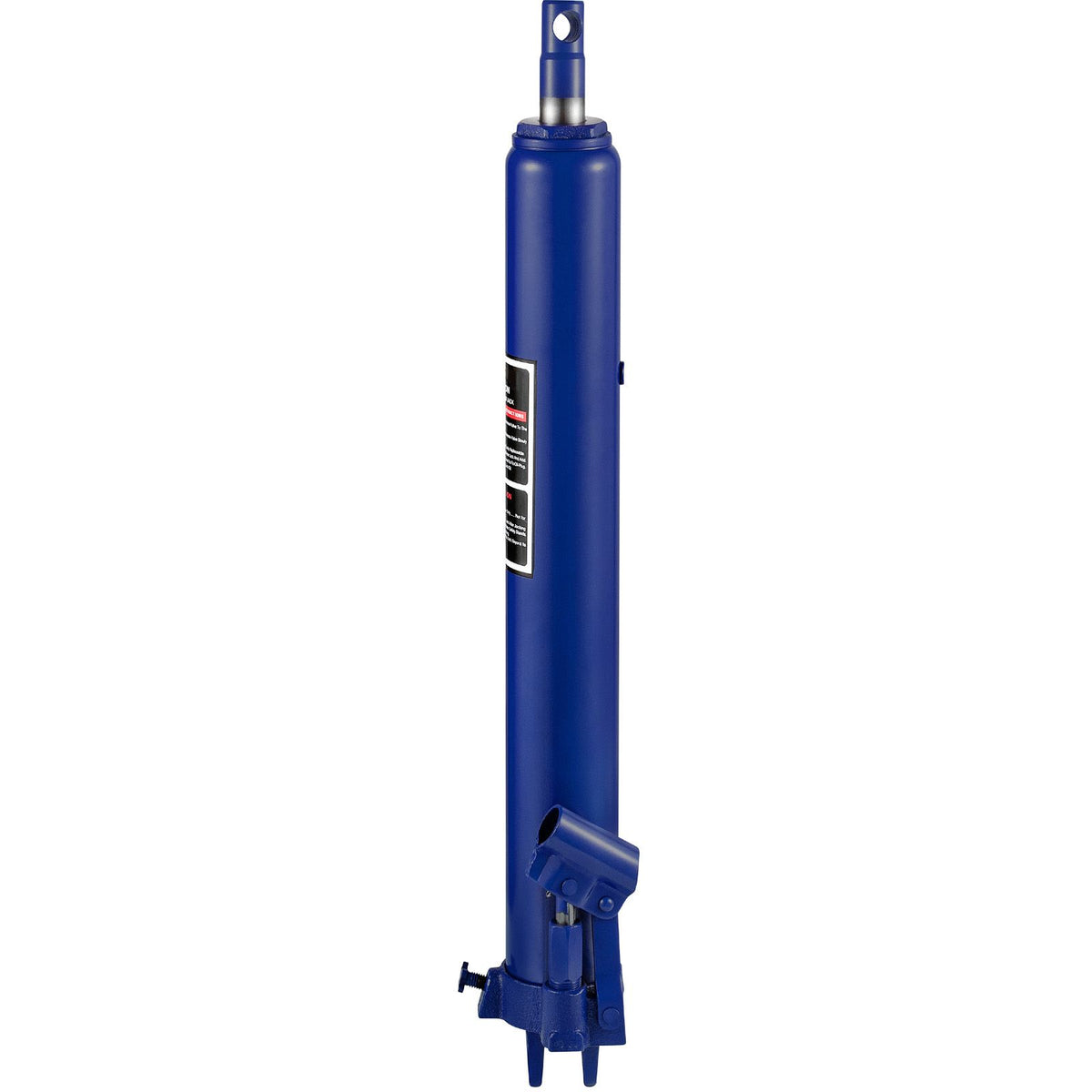 hydraulic long ram jack, 8 tons/17363 lbs capacity, with single piston pump and clevis base, manual cherry picker with handle, for garage/shop cranes, engine lift hoist, blue