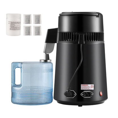 Water Distiller, 4L 1.05 Gallon Pure Water Purifier Filter For Home Countertop, 750W Distilled Water Maker, Stainless Steel Interior Distiller Water Making Machine to Make Clean Wa