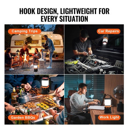 LED Camping Lantern, All-in-one, 1000LM, 360° Illumination, 4 Lighting Modes, Battery Powered Light, Outdoor Robust Flashlight, Built to Last Light, Ideal for Hiking Fishing Outages Repairs