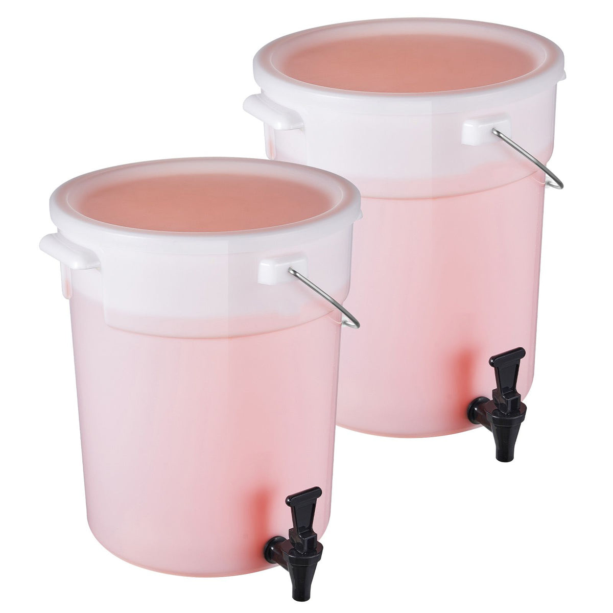 Beverage Dispenser, 5 Gallon Drink Dispensers for Parties, Plastic Juice Dispenser with Spigot and Lid, Iced Tea Lemonade Juice Water Dispenser, for Restaurants, Hotels, Parties, 2