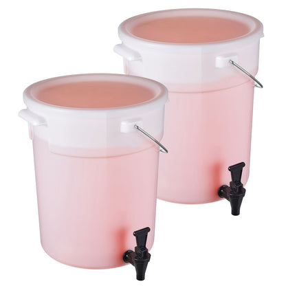 Beverage Dispenser, 5 Gallon Drink Dispensers for Parties, Plastic Juice Dispenser with Spigot and Lid, Iced Tea Lemonade Juice Water Dispenser, for Restaurants, Hotels, Parties, 2