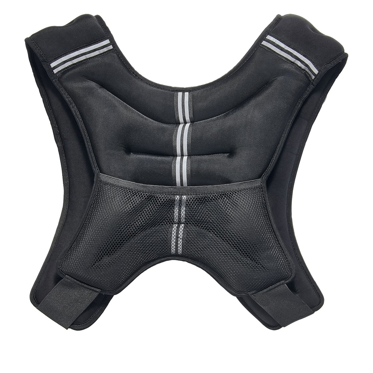weighted vest, 30 lbs weight vest with reflective stripe, adjustable buckle body weight vest for men women, workout equipment for strength training, running, jogging, fitness, and weight loss